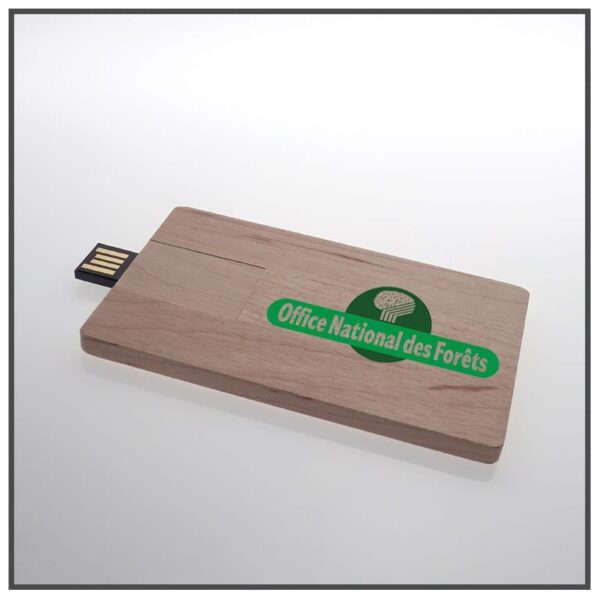 clé usb format carte en bois