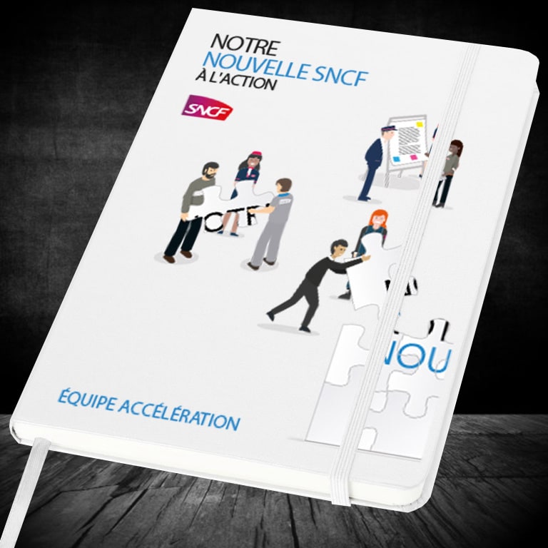 CARNET MODE A6 PAGES NON LIGNEES REF 3695 objet publicitaire personnalisé