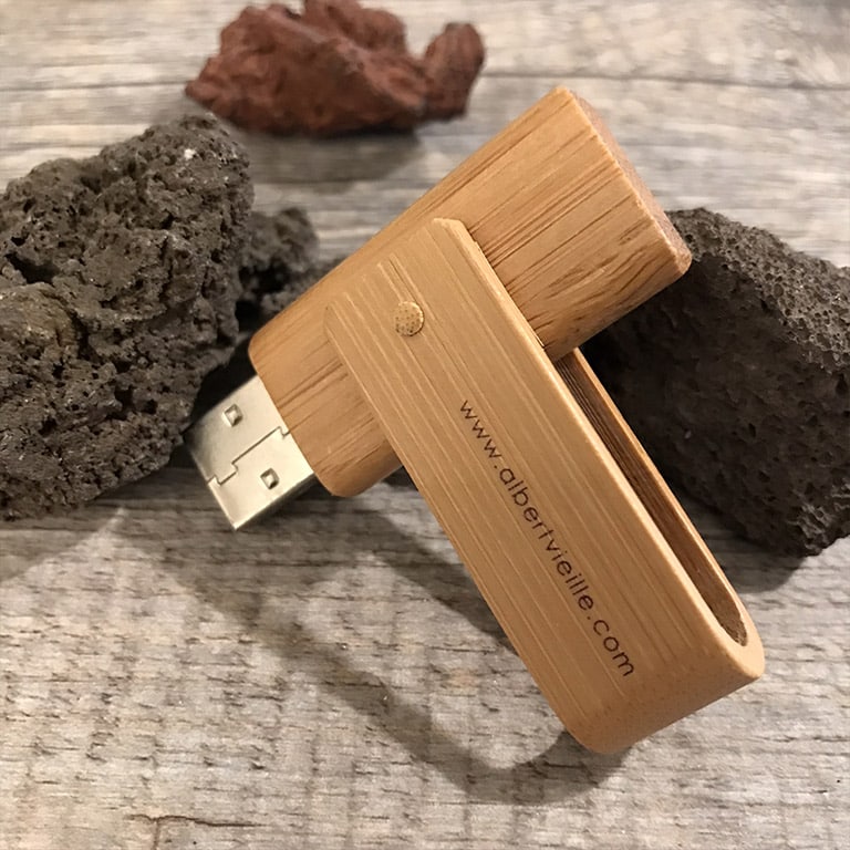 Clé USB en bambou personnalisable