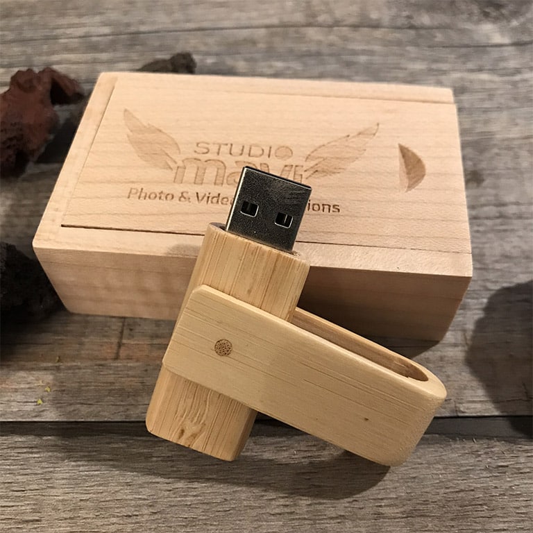 Clé usb personnalisée écologique 16 GB en bambou - Julia