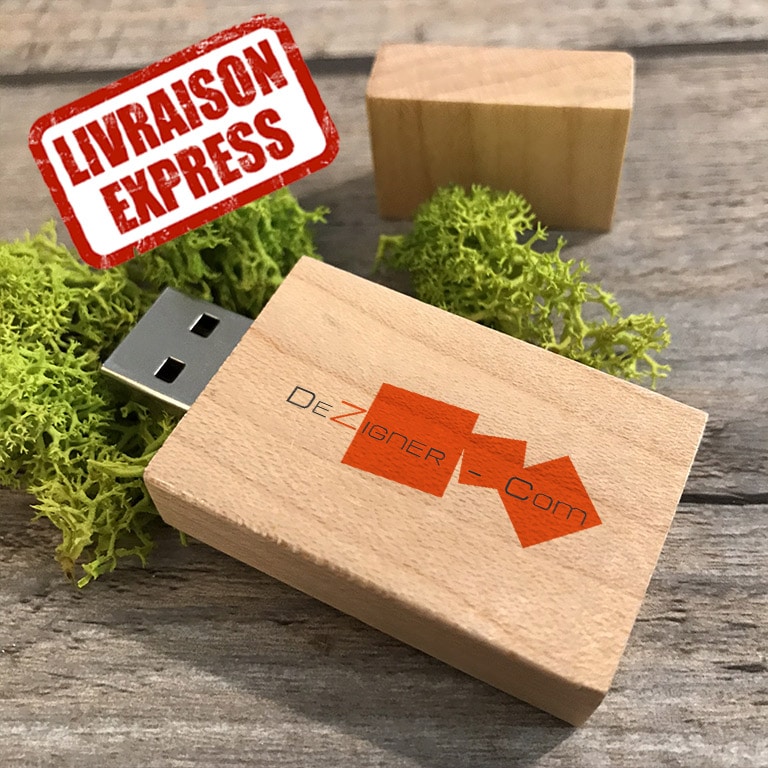 Clé USB bois express personnalisable