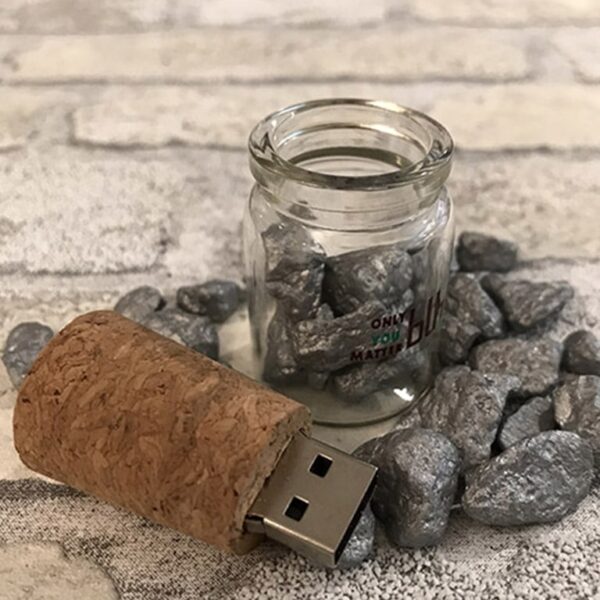 Clés USB liège et verre