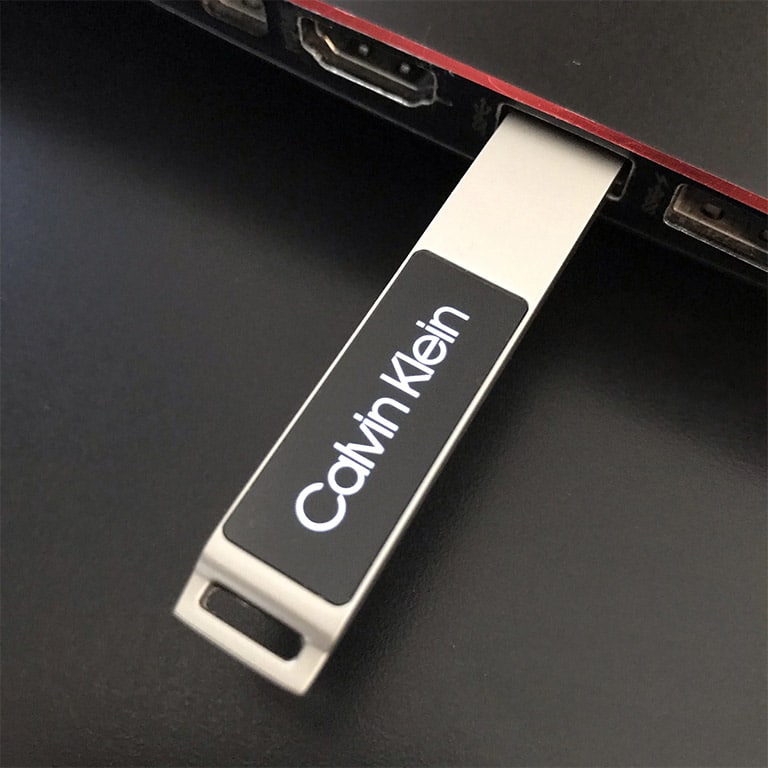 Clé USB lumineuse rectangulaire - 1 Go Publicitaire à personnaliser