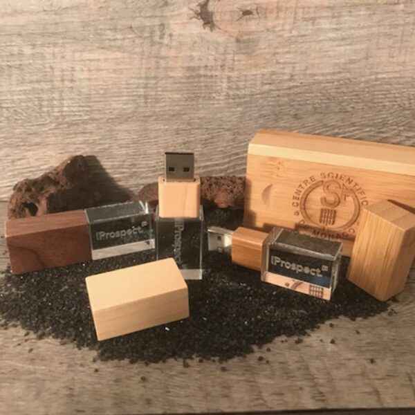 clef usb verre et bois