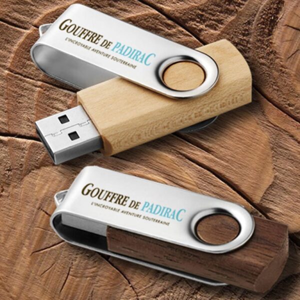 clé usb personnalisée en bois