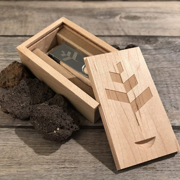 Boite en bois personnalisée pour USB