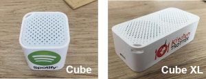 enceintes publicitaires mini cube XL usb centrale