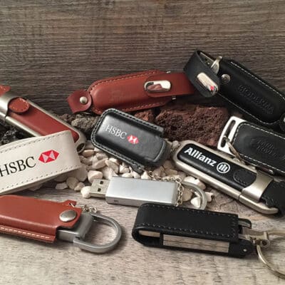 Gamme de clés USB publicitaires en cuir
