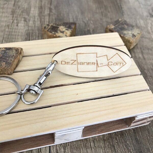 Porte-clés sur mesure en bois fabriqué en France