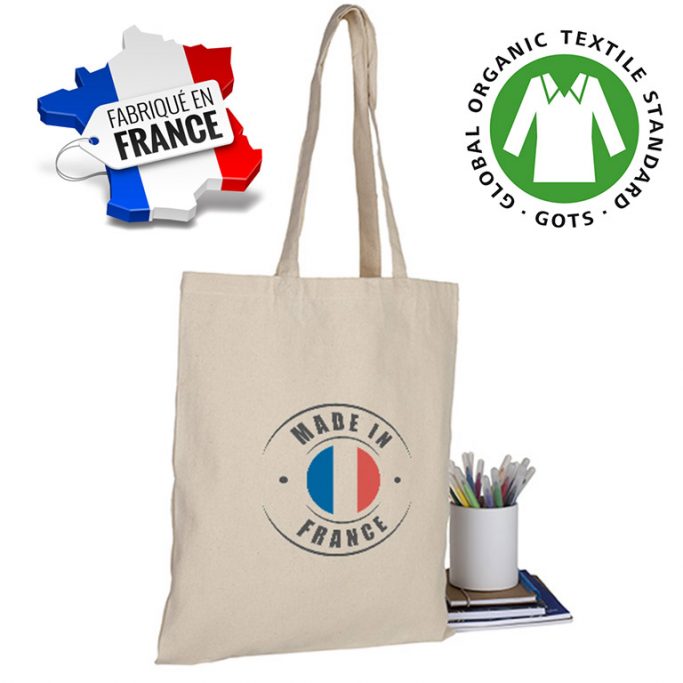 Sac Cabas En Coton 38 X 42 Cm, Poignées Longues, Haute Qualité[J4907