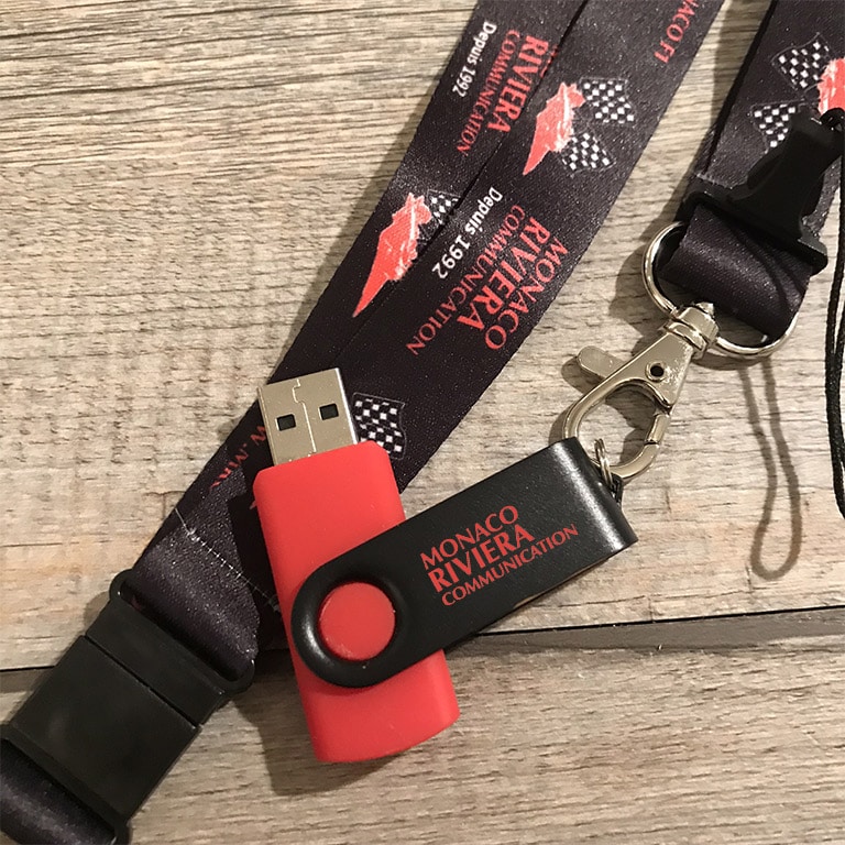 Tour de cou porte-clés ou porte-badge personnalisé en coton