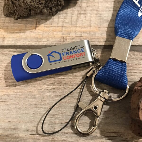 Lanyard publicitaire pas cher avec clé USB