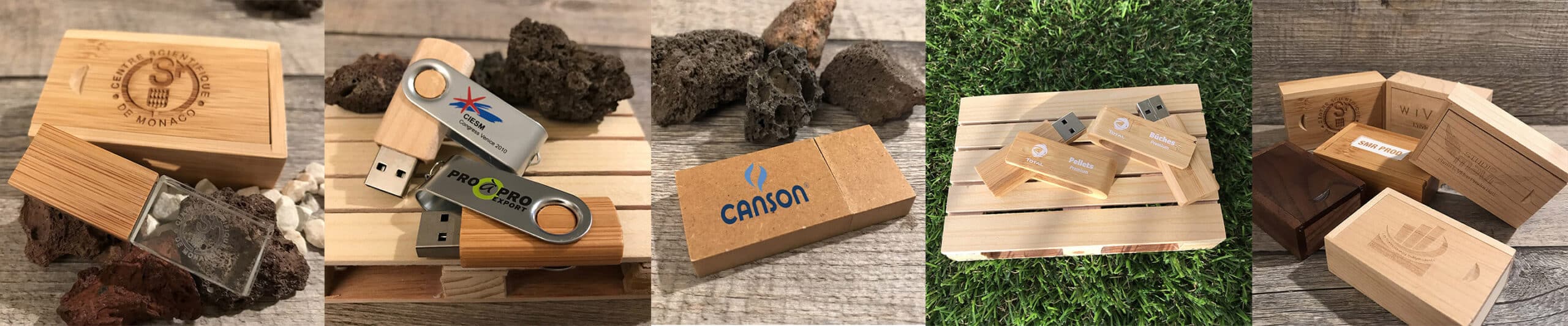 Clés USB publicitaires en bois
