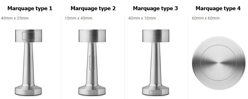 Marquage lampe publicitaire de bureau